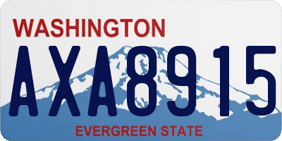 WA license plate AXA8915