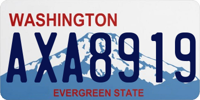 WA license plate AXA8919