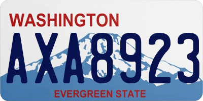 WA license plate AXA8923