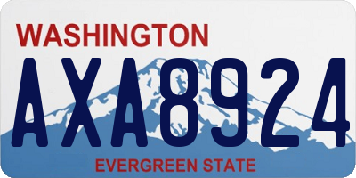 WA license plate AXA8924