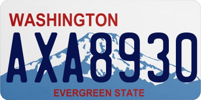 WA license plate AXA8930