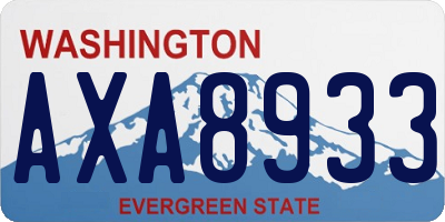 WA license plate AXA8933