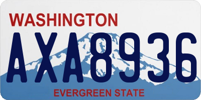 WA license plate AXA8936