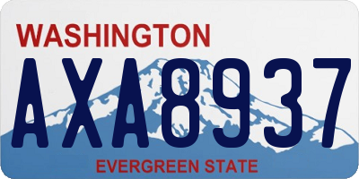 WA license plate AXA8937