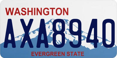 WA license plate AXA8940