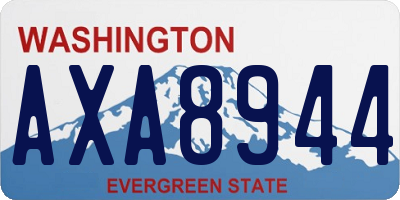 WA license plate AXA8944
