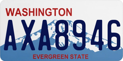 WA license plate AXA8946