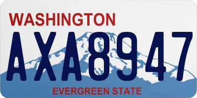 WA license plate AXA8947