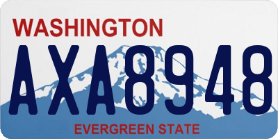 WA license plate AXA8948