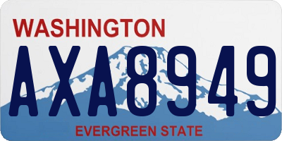 WA license plate AXA8949