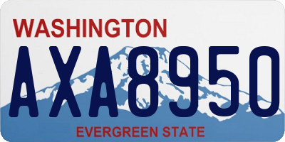 WA license plate AXA8950