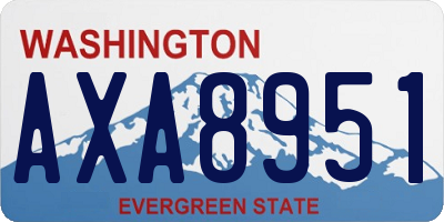 WA license plate AXA8951