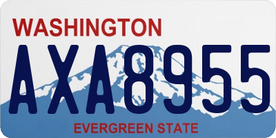 WA license plate AXA8955