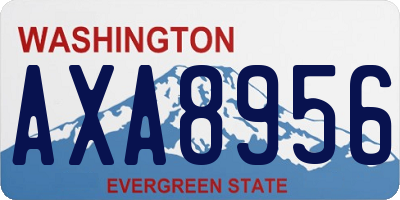 WA license plate AXA8956