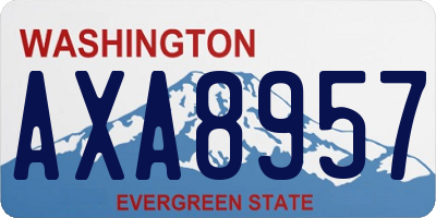 WA license plate AXA8957