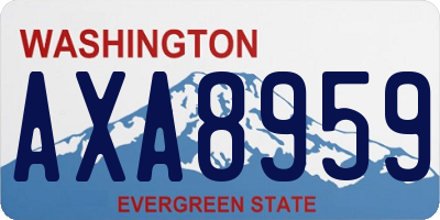 WA license plate AXA8959