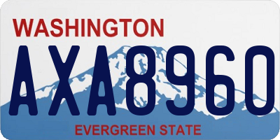 WA license plate AXA8960