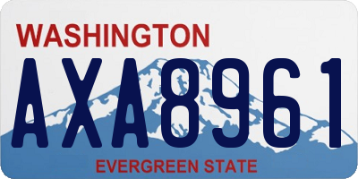 WA license plate AXA8961