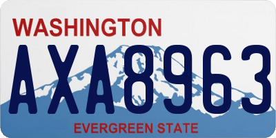 WA license plate AXA8963