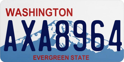 WA license plate AXA8964