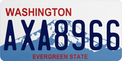 WA license plate AXA8966