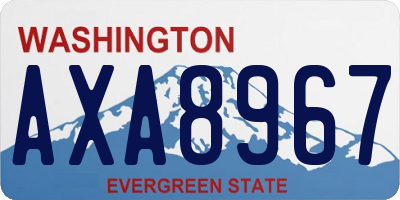 WA license plate AXA8967