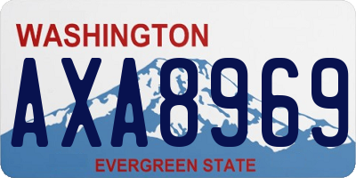 WA license plate AXA8969