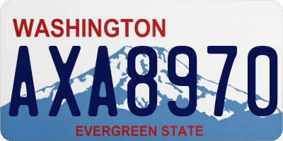 WA license plate AXA8970