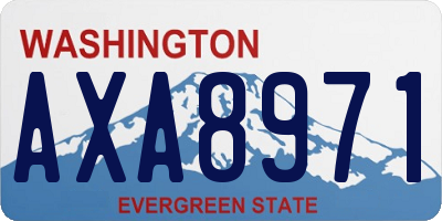 WA license plate AXA8971