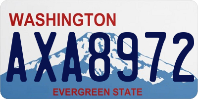 WA license plate AXA8972