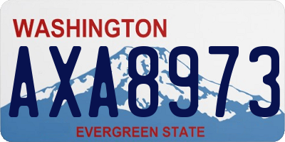 WA license plate AXA8973