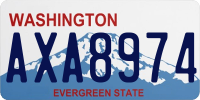 WA license plate AXA8974