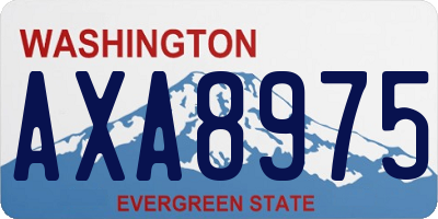 WA license plate AXA8975