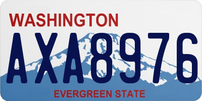 WA license plate AXA8976