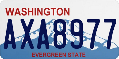 WA license plate AXA8977