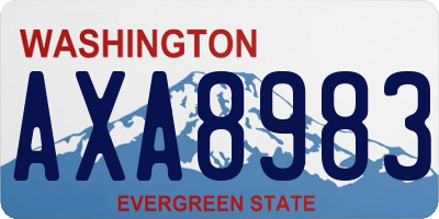 WA license plate AXA8983