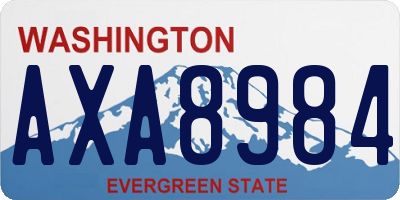 WA license plate AXA8984