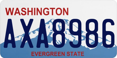 WA license plate AXA8986