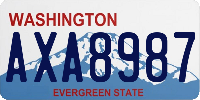 WA license plate AXA8987