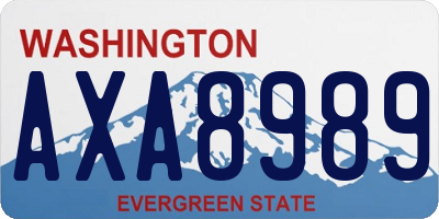 WA license plate AXA8989