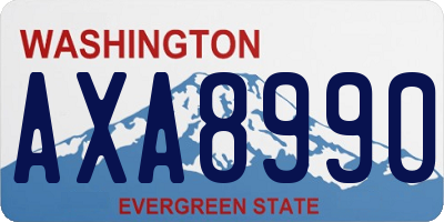 WA license plate AXA8990