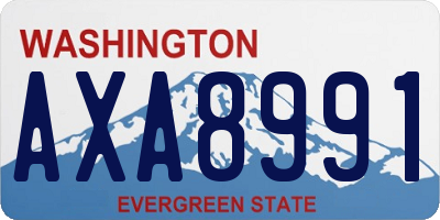 WA license plate AXA8991