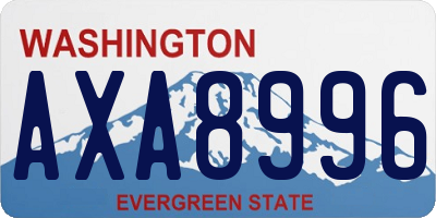 WA license plate AXA8996