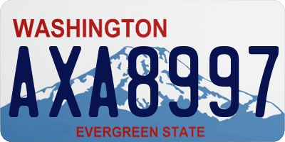 WA license plate AXA8997