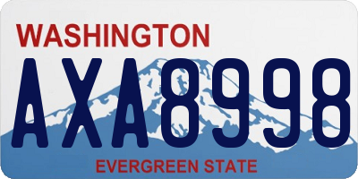 WA license plate AXA8998