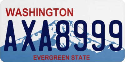 WA license plate AXA8999