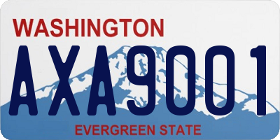 WA license plate AXA9001