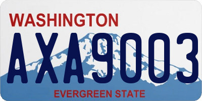 WA license plate AXA9003