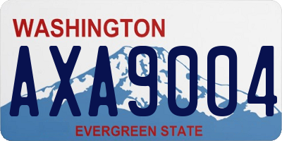 WA license plate AXA9004