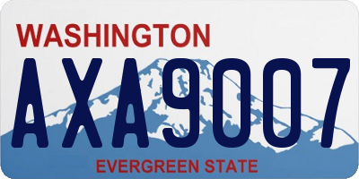 WA license plate AXA9007